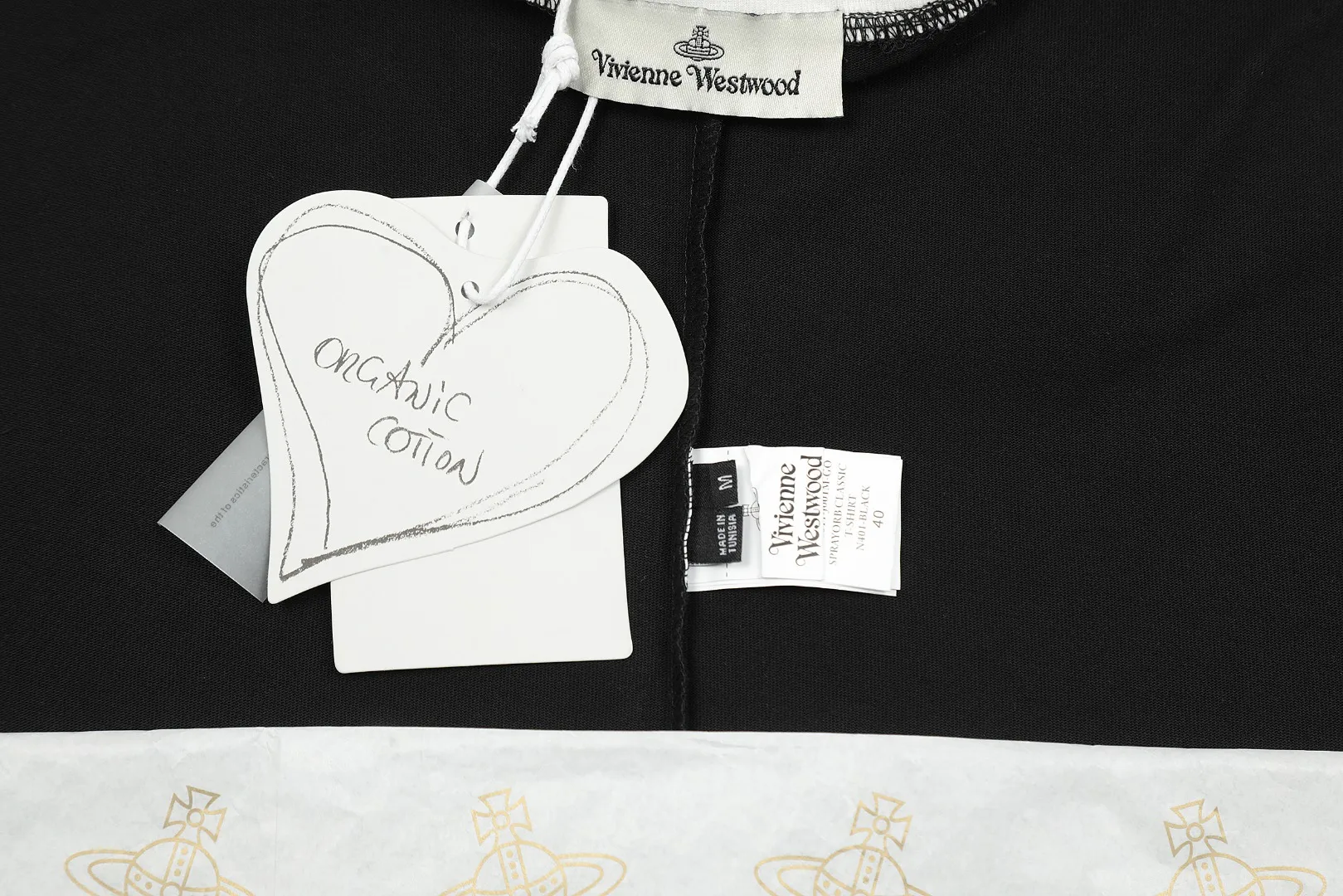VIVI09# vivienne west wood spring new product West Queen Vivian Saturn letter embroidery printing Size: XS-L Color: black coffee